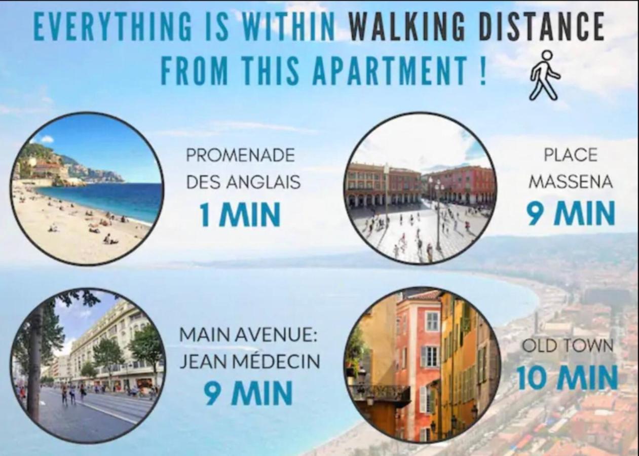 Stunning Flat By The Beach, Carre D'Or-Negresco Nice Eksteriør billede